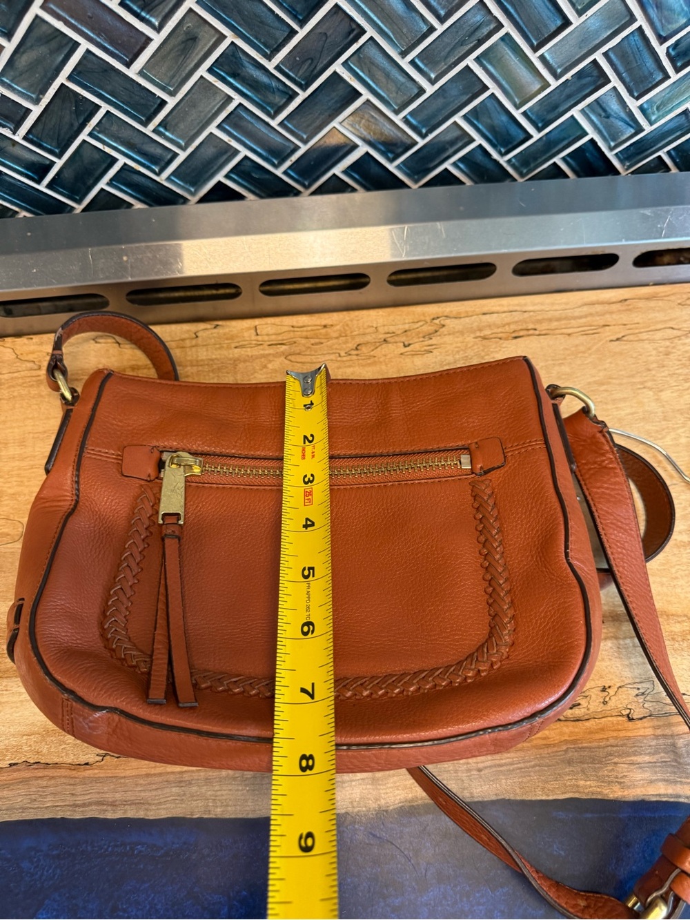 Cole Haan Cognac Leather Crossbody Bag - Picture 4 of 11